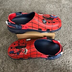 Crocs Marvel x Spider-Man All-Terrain Clogs Navy Blue Red Mens Size 12